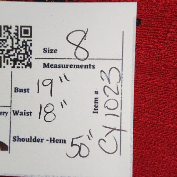 Vintage Jessica Red Button Up Long Blazer Jacket Size 8 - Picture 10 of 10